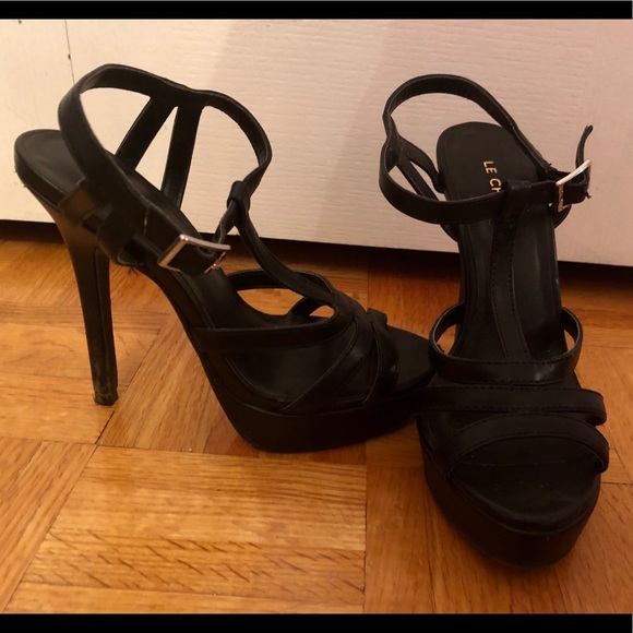 High heel black sandals - Picture 1 of 1